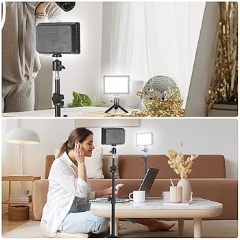 Amazon | Hemmotop 2パック LEDビデオライト ライトスタンド